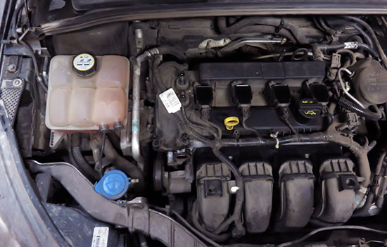 Лечение вибрации - замена кронштейна гидромотора в Ford Focus
