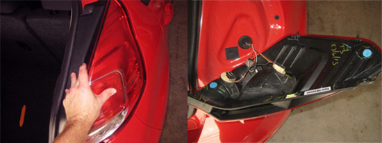 Замена ламп задних фонарей на Ford Fiesta VI