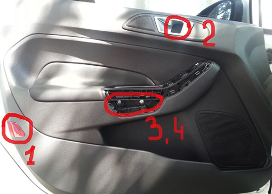 Как снять обшивку двери на автомобиле Ford Fiesta? Правильное снятие обшивки двери Fiesta
