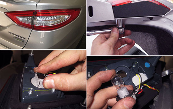 Замена лампочки в задних фонарях Ford Fusion 2014 своими руками